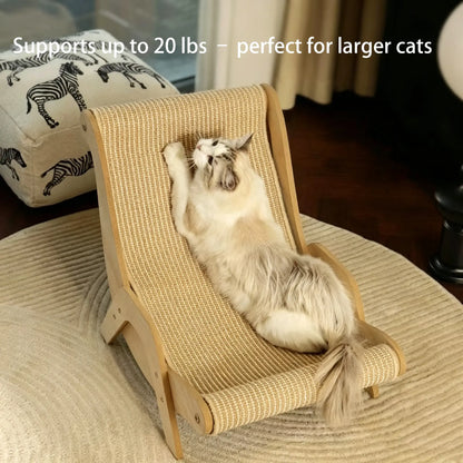 Cat Recliner Scraper Board Anti-Scratch Cat Nest Wooden Sword Hemp Grinding Claws Scratching Pad Pet Hammock Sofa Toy Carton Kitten Homemade Tiktokshopspringglowup Summervibes Petlovers Summervibes Petlovers
