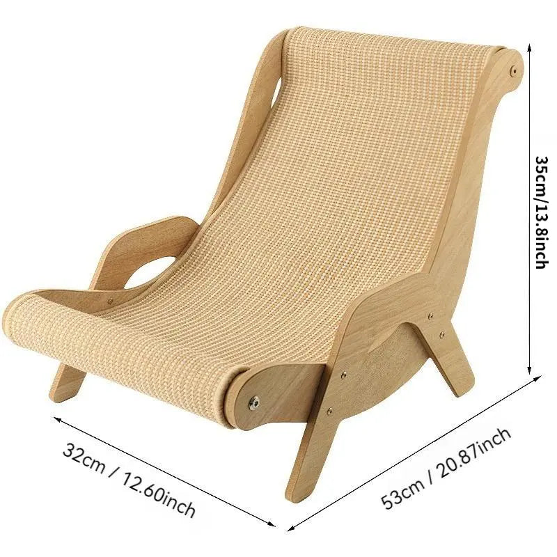 Cat Recliner Scraper Board Anti-Scratch Cat Nest Wooden Sword Hemp Grinding Claws Scratching Pad Pet Hammock Sofa Toy Carton Kitten Homemade Tiktokshopspringglowup Summervibes Petlovers Summervibes Petlovers