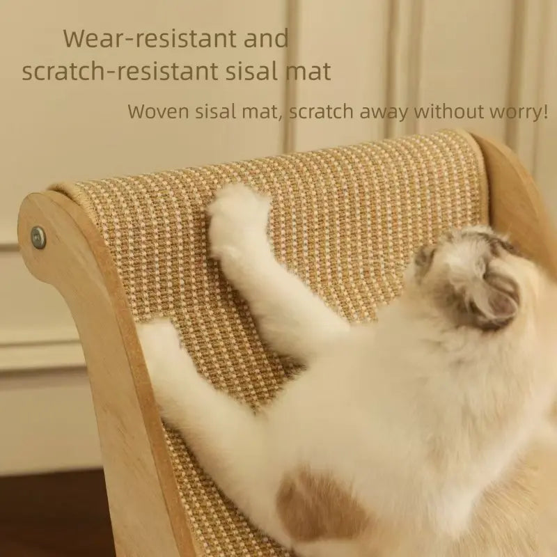 Cat Recliner Scraper Board Anti-Scratch Cat Nest Wooden Sword Hemp Grinding Claws Scratching Pad Pet Hammock Sofa Toy Carton Kitten Homemade Tiktokshopspringglowup Summervibes Petlovers Summervibes Petlovers