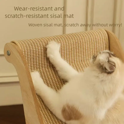 Cat Recliner Scraper Board Anti-Scratch Cat Nest Wooden Sword Hemp Grinding Claws Scratching Pad Pet Hammock Sofa Toy Carton Kitten Homemade Tiktokshopspringglowup Summervibes Petlovers Summervibes Petlovers